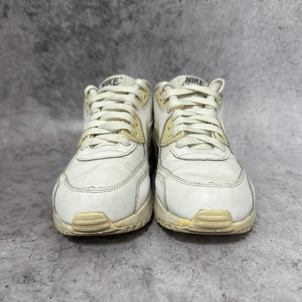 Nike Air Max 90 LTR Kids 4Y White Sneakers 724821-100 Low Top Shoes
